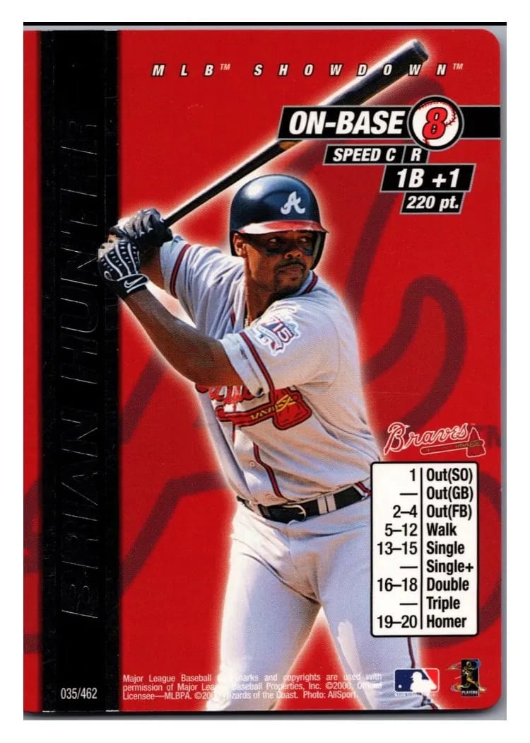 2000 MLB Showdown Brian Hunter #35 card