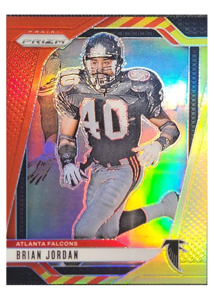 2024 Panini Prizm Base Set Brian Jordan Red Yellow #17 card