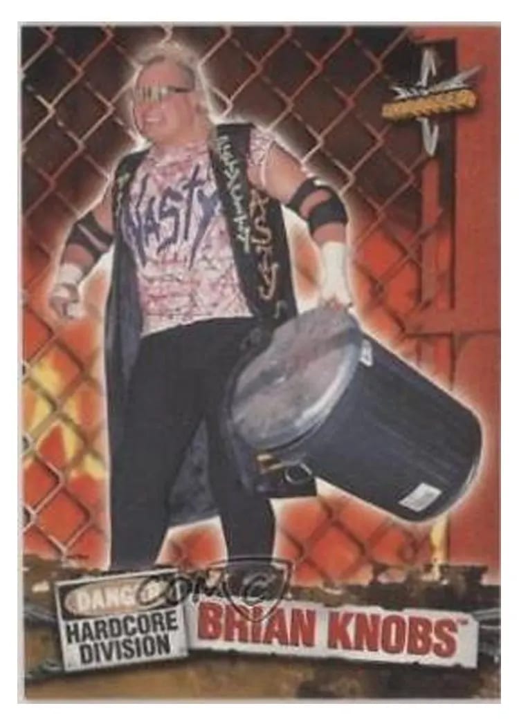 1999 Topps WCW Embossed Brian Knobs #51 card