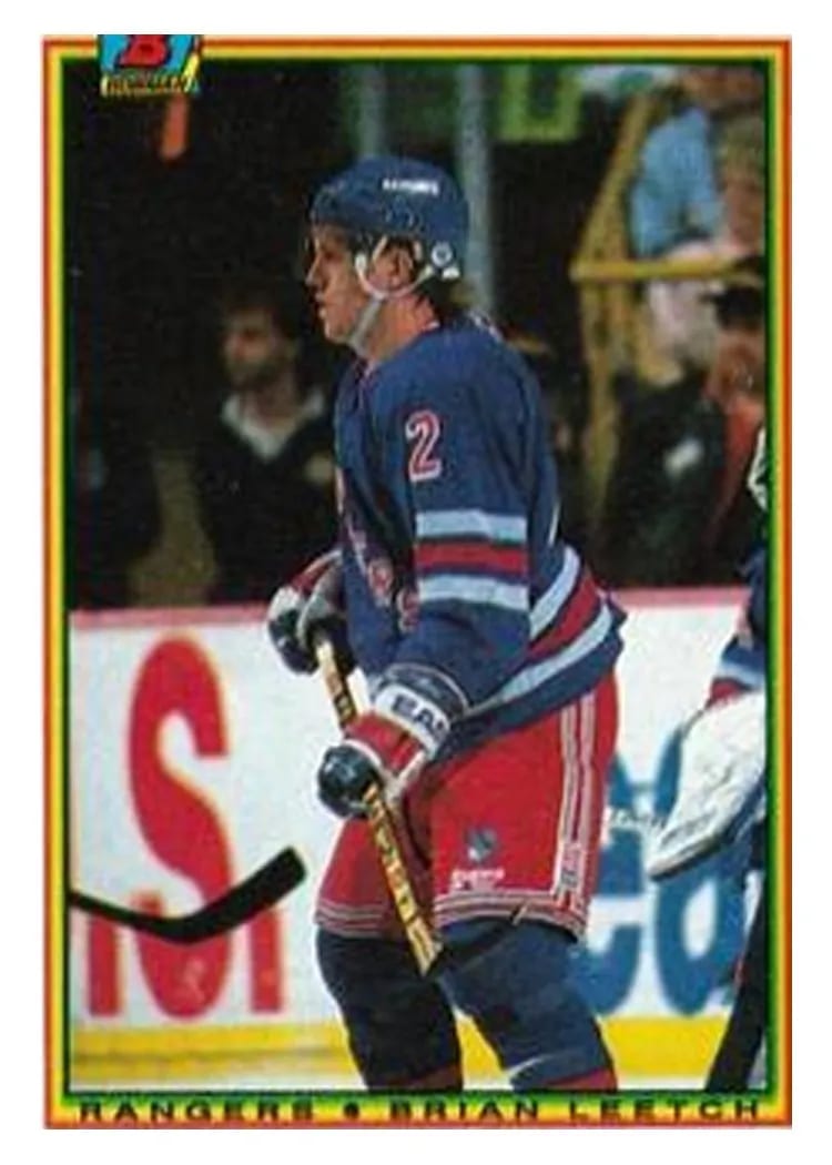 1990 Bowman Brian Leetch #215 card