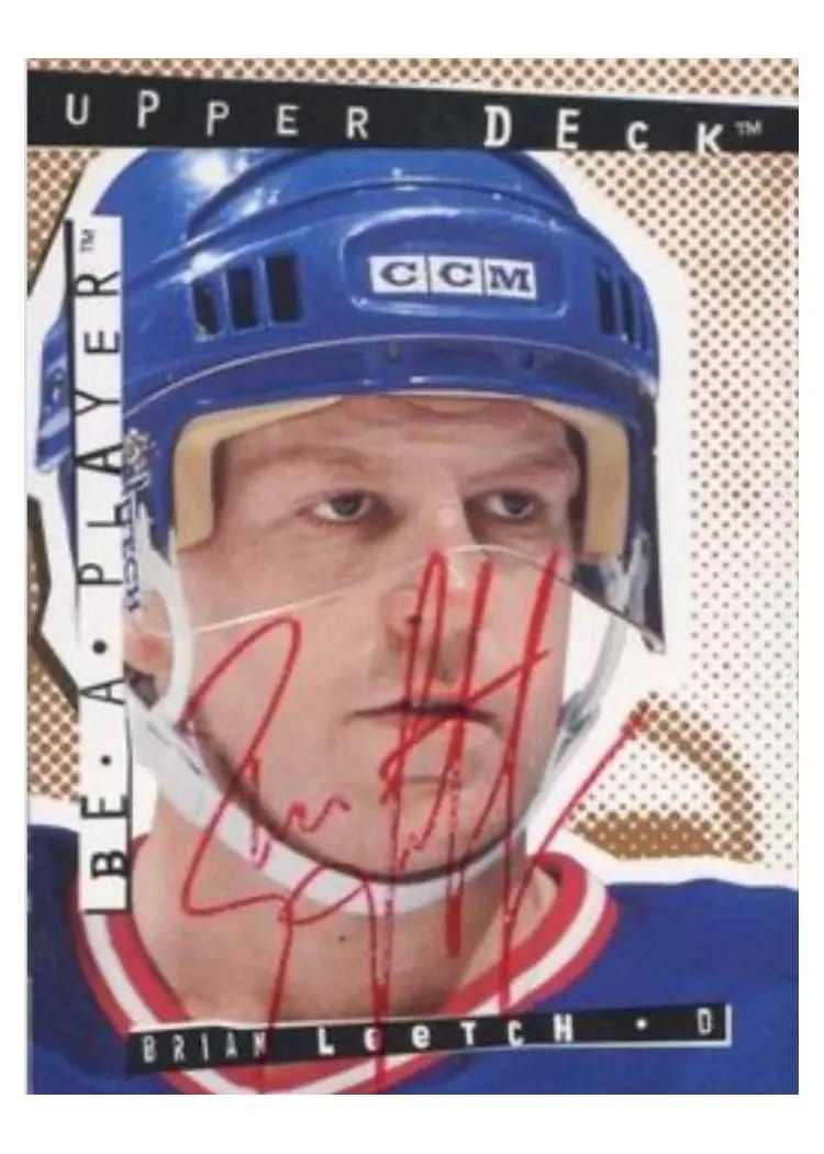 1994 Upper Deck Be A Player Autograph Brian Leetch #46 card