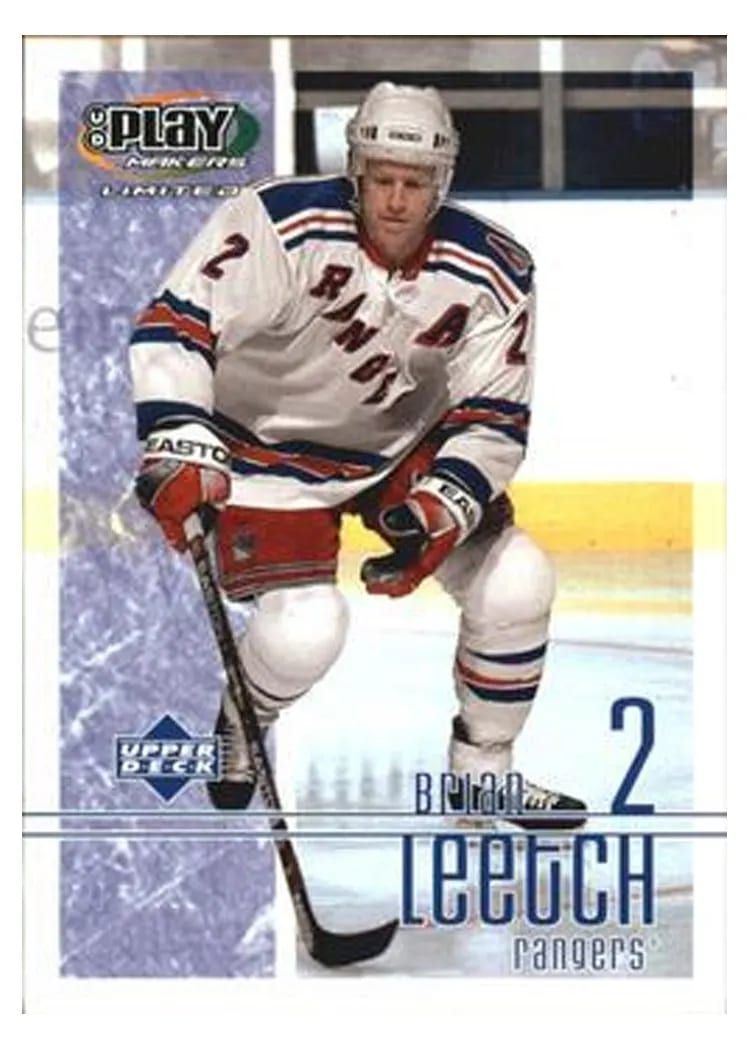 2001 UD Playmakers Brian Leetch #65 card