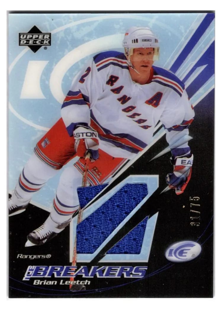 2003 Upper Deck Ice Breakers Jersey Brian Leetch #IB-BL card
