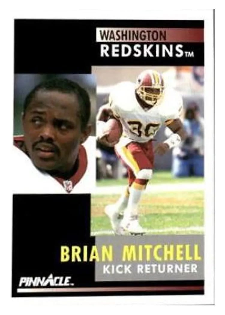 1991 Pinnacle Brian Mitchell #96 card