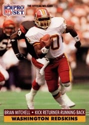1991 Pro Set Base Set Brian Mitchell #848 card