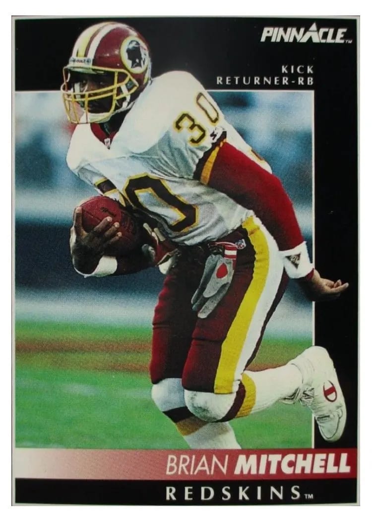 1992 Pinnacle Brian Mitchell #60 card