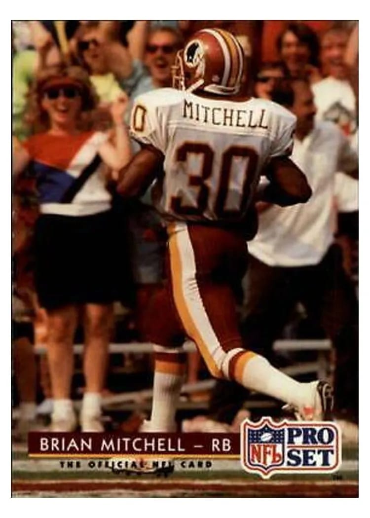 1992 Pro Set Brian Mitchell #84 card
