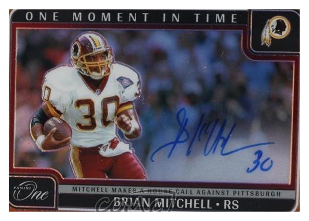 2024 Panini One One Moment in Time Autographs Brian Mitchell #399 card