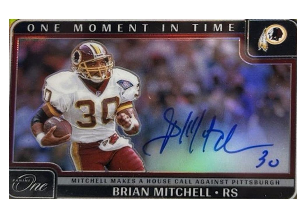 2024 Panini One One Moment in Time Autographs Brian Mitchell #399 card