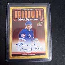 2025-26 Upper Deck New York Rangers Centennial Broadway Blue Signatures Brian Noonan #BBS-BN card