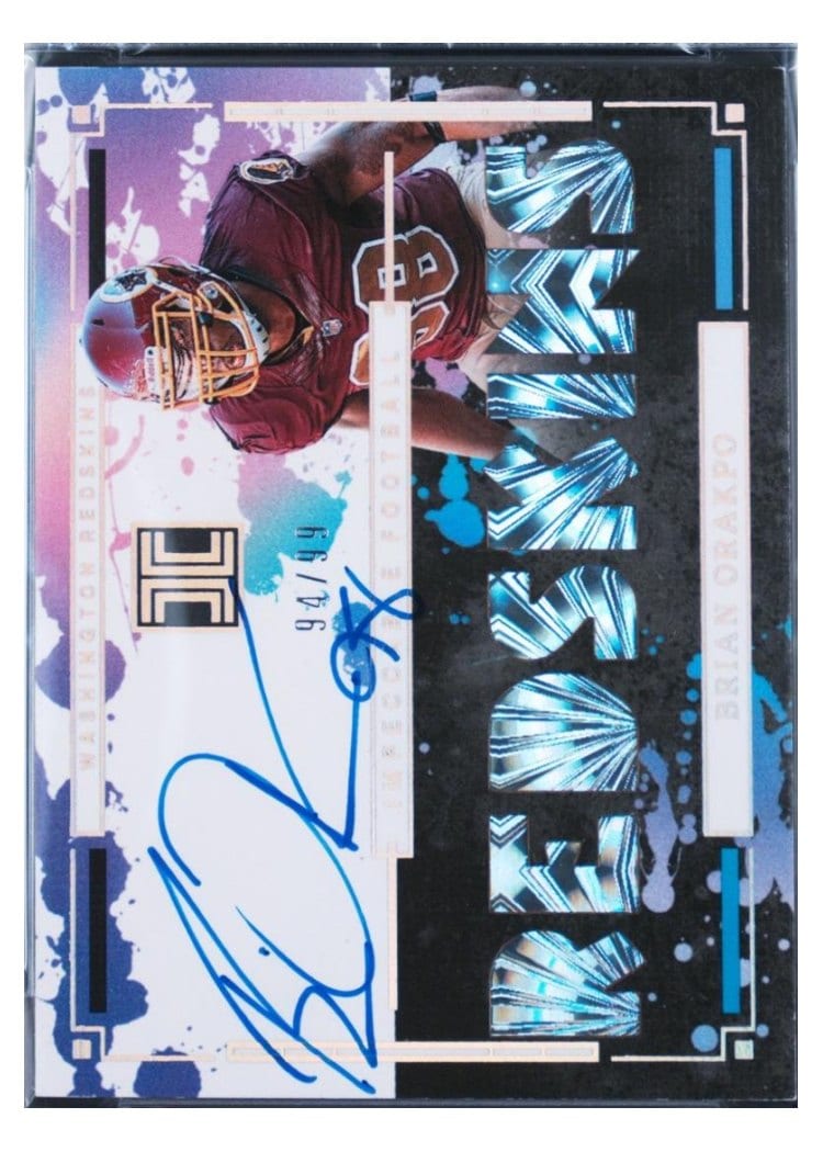 2025 Panini Impeccable Impeccable Team Names Autographs Brian Orakpo #10 card