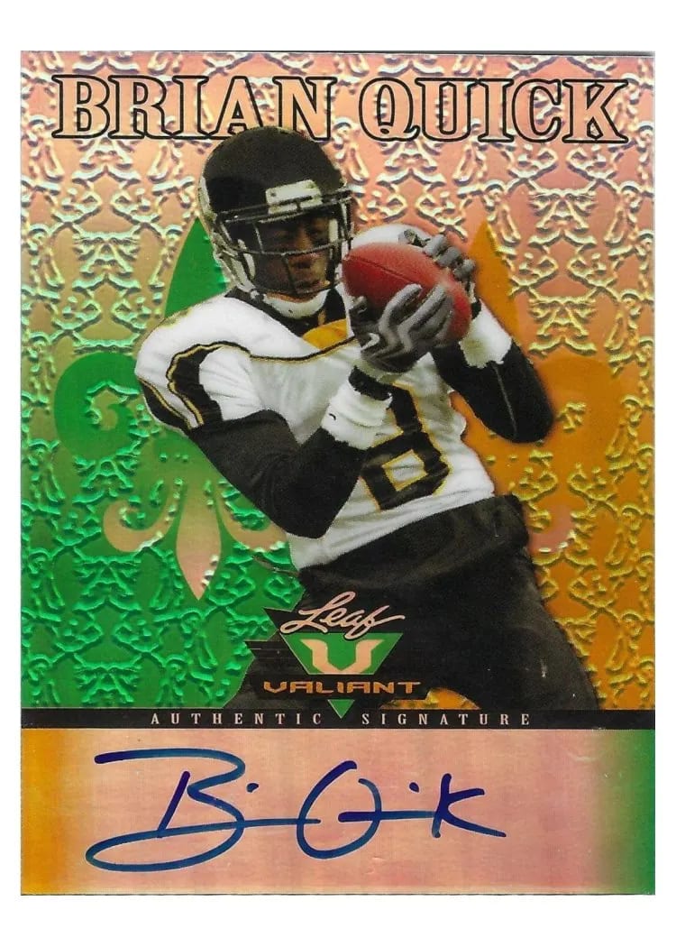 2012 Leaf Valiant Brian Quick #BQ1 card