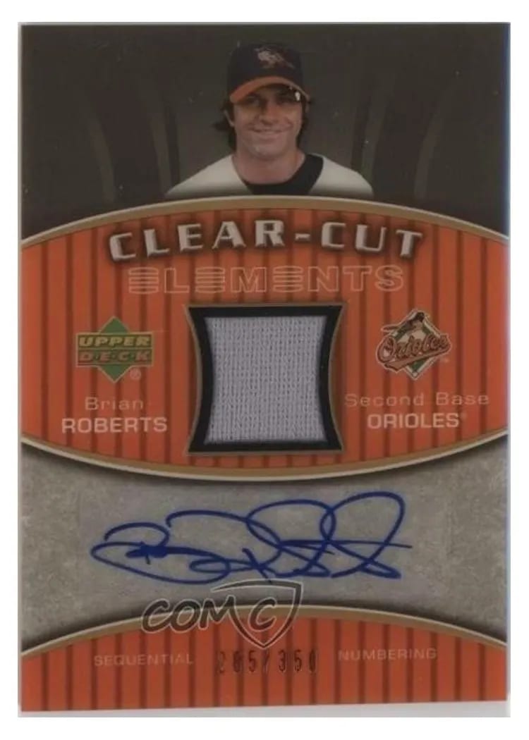 2007 Upper Deck Elements Clear Cut Autograph Brian Roberts #CCE-BR card
