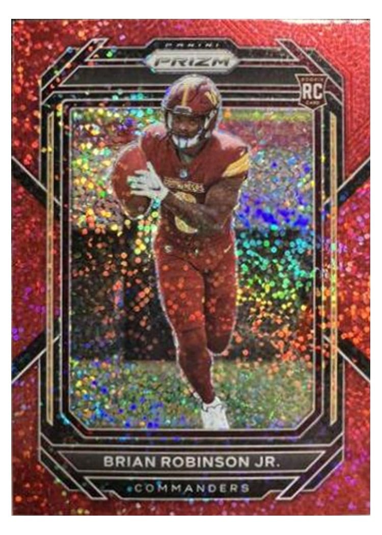 2022 Panini Prizm Base Set Brian Robinson Jr. Red Sparkle #321 card