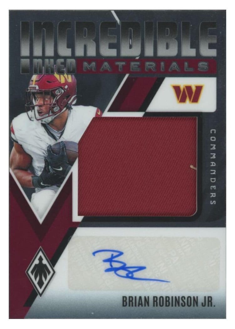 2024 Panini Phoenix Incredible Inked Materials Brian Robinson Jr. #IIM-BRJ card