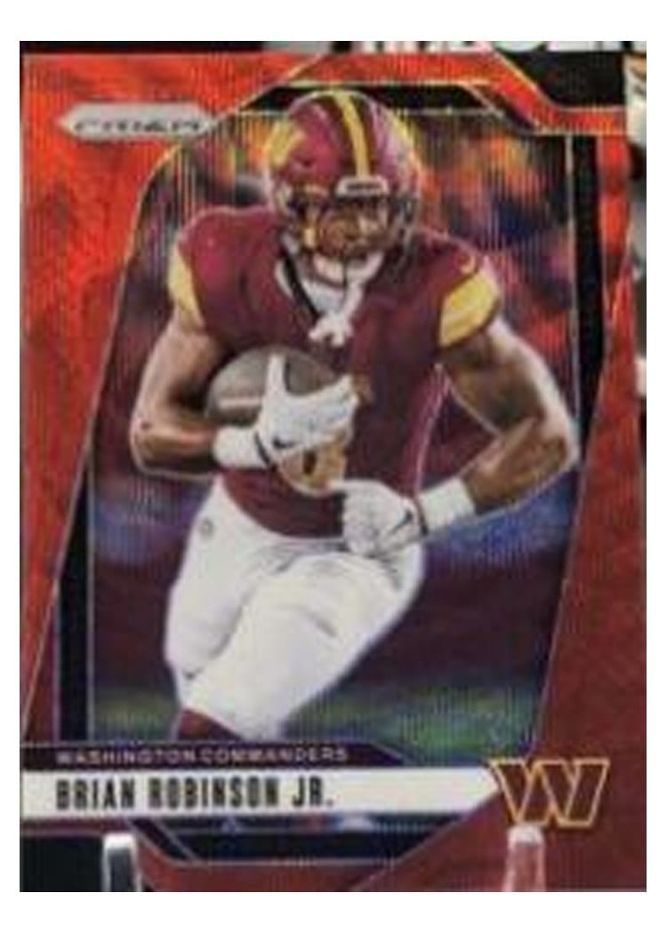 2024 Panini Prizm Base Set Brian Robinson Jr. Red Wave #288 card