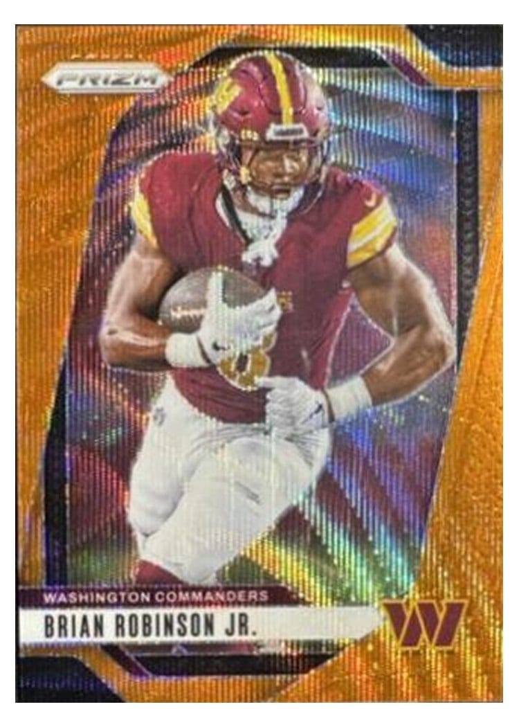 2024 Panini Prizm Base Set Brian Robinson Jr. Orange Wave #288 card