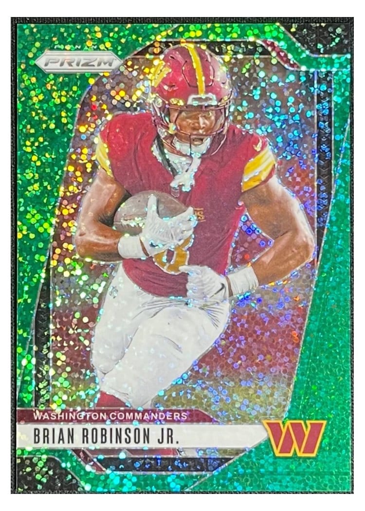 2024 Panini Prizm Base Set Brian Robinson Jr. Green Sparkle #288 card