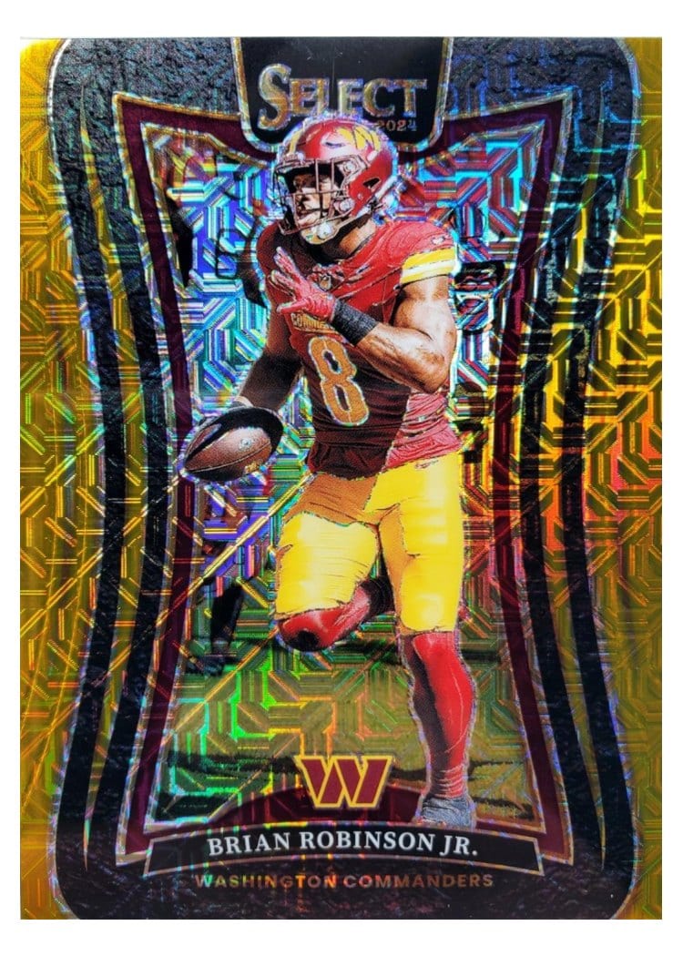 2024 Panini Select Base Set Brian Robinson Jr. Gold Prizm #312 card