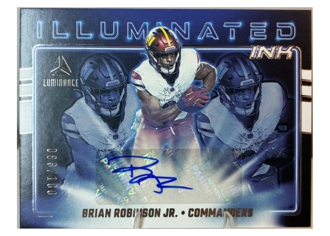 2025 Panini Luminance Illuminated Ink Brian Robinson Jr. #18 card