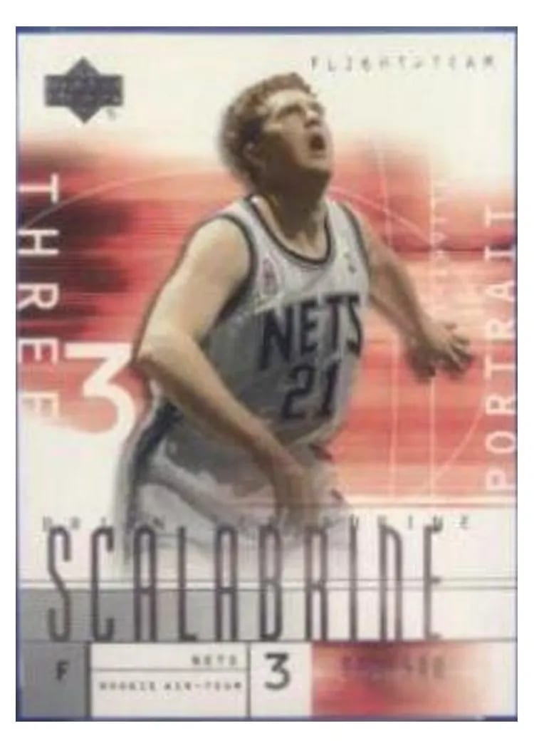 2001 Upper Deck Flight Team Brian Scalabrine #102 card