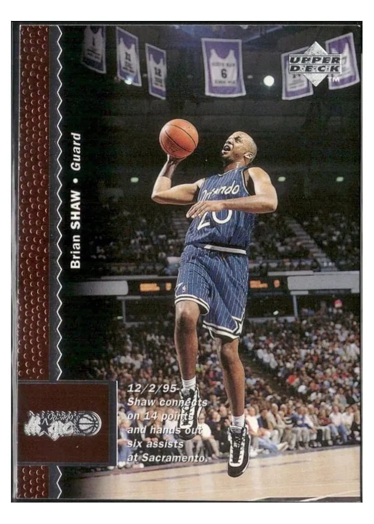 1996 Upper Deck Brian Shaw #89 card