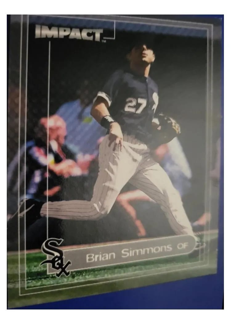 2000 Fleer Impact Brian Simmons #53 card