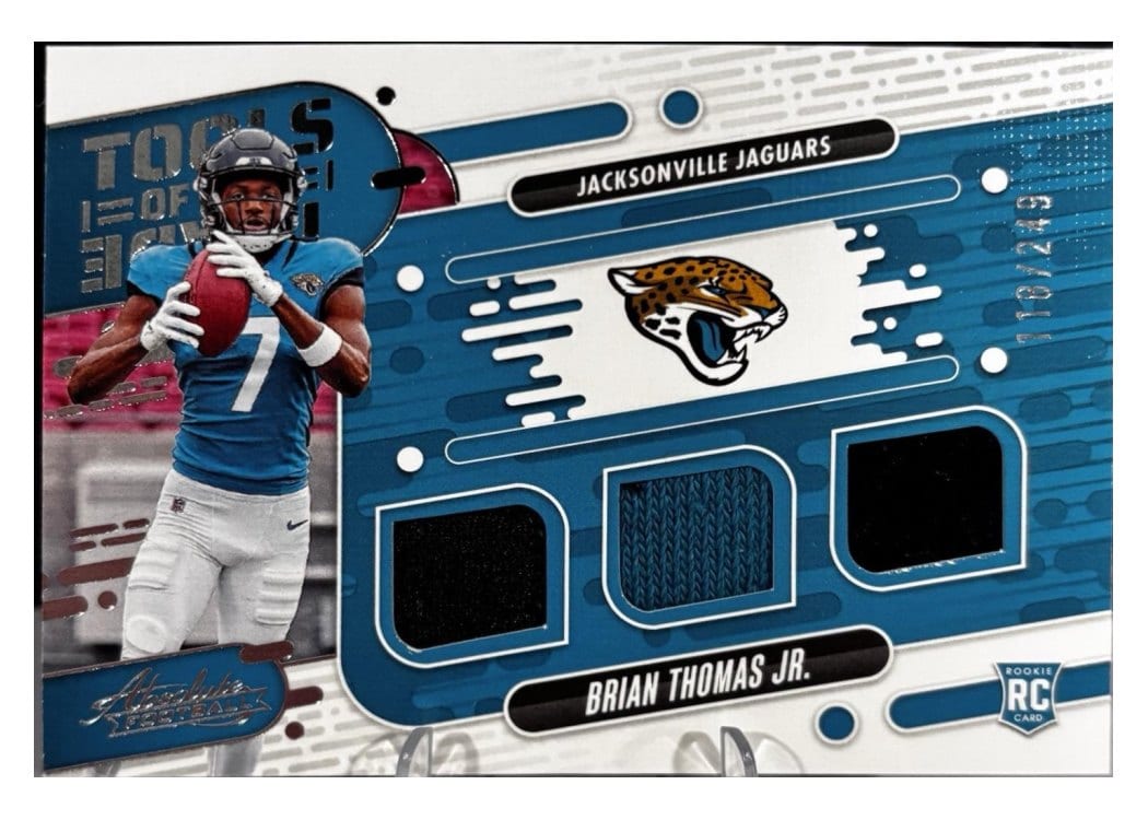 2024 Panini Absolute Tools of the Trade Triple Brian Thomas Jr. #TOTT-BTS card