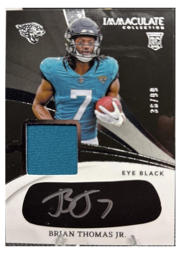 2024 Panini Immaculate Collection Immaculate Rookie Eye Black Jersey Brian Thomas Jr. #3 card