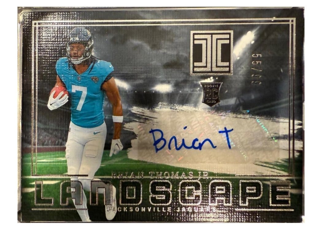 2024 Panini Impeccable Rookie Landscape Brian Thomas Jr. #6 card
