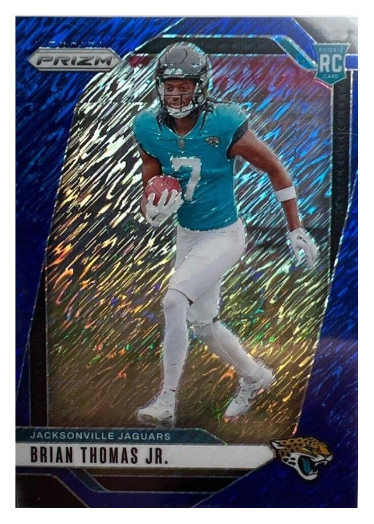 2024 Panini Prizm Base Set Brian Thomas Jr. Blue Shimmer #314 card