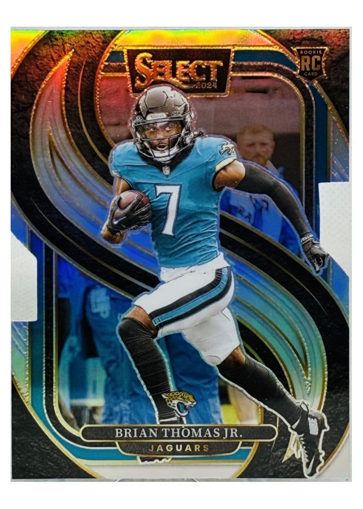 2024 Panini Select Base Set Brian Thomas Jr. Silver Prizm Die-Cut #143 card