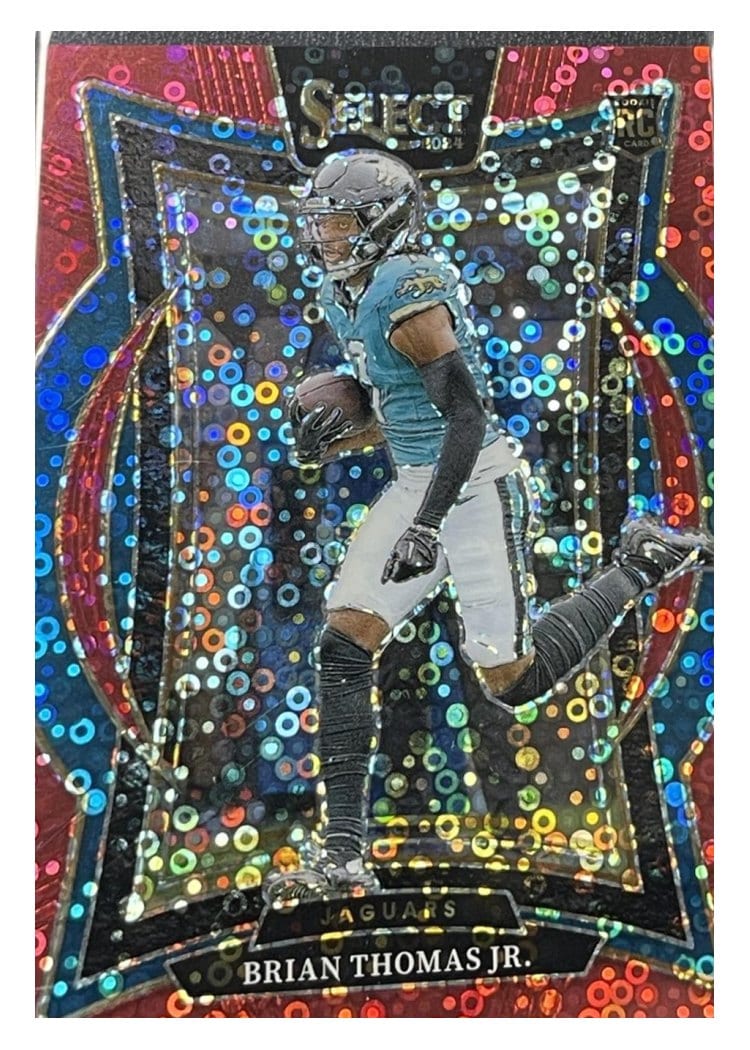 2024 Panini Select Base Set Brian Thomas Jr. Red Disco Prizm #91 card