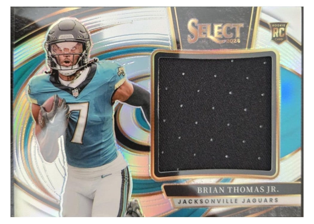 2024 Panini Select Jumbo Rookie Swatch Brian Thomas Jr. #7 card