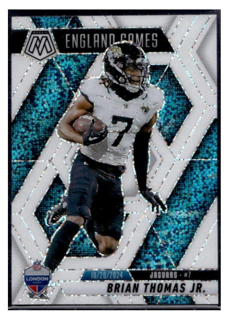 2025 Panini Mosaic Base Set Brian Thomas Jr. White Sparkle #256 card