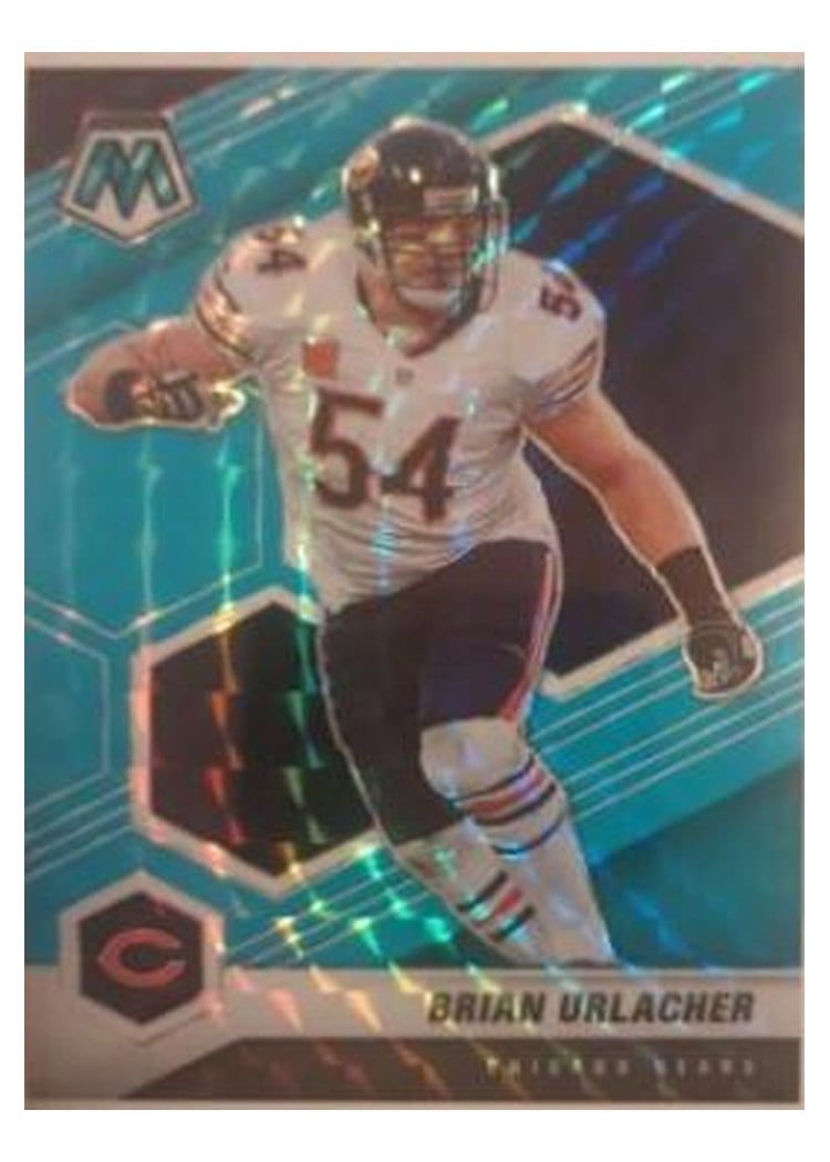 2021 Panini Mosaic Base Set Brian Urlacher Blue Fluorescent #41 card