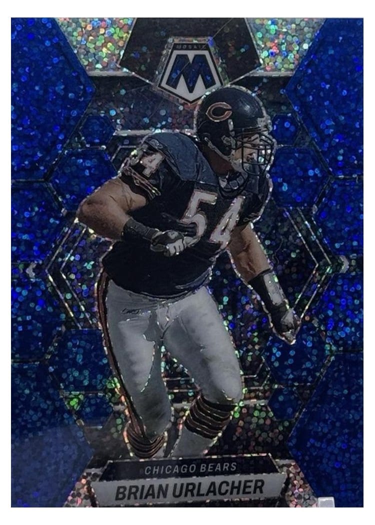 2023 Panini Mosaic Base Set Brian Urlacher Blue Sparkle #36 card
