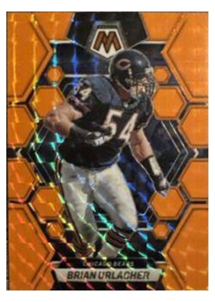 2023 Panini Mosaic Base Set Brian Urlacher Orange Fluorescent #36 card