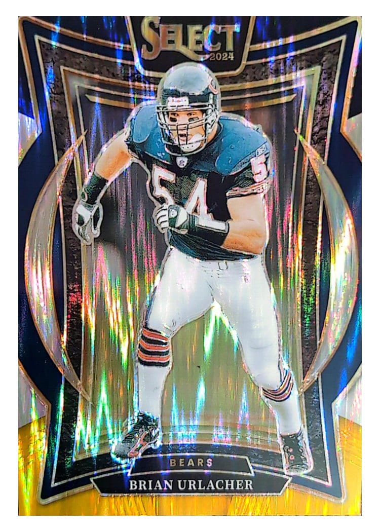 2024 Panini Select Base Set Brian Urlacher Black Gold Prizm Shock #13 card