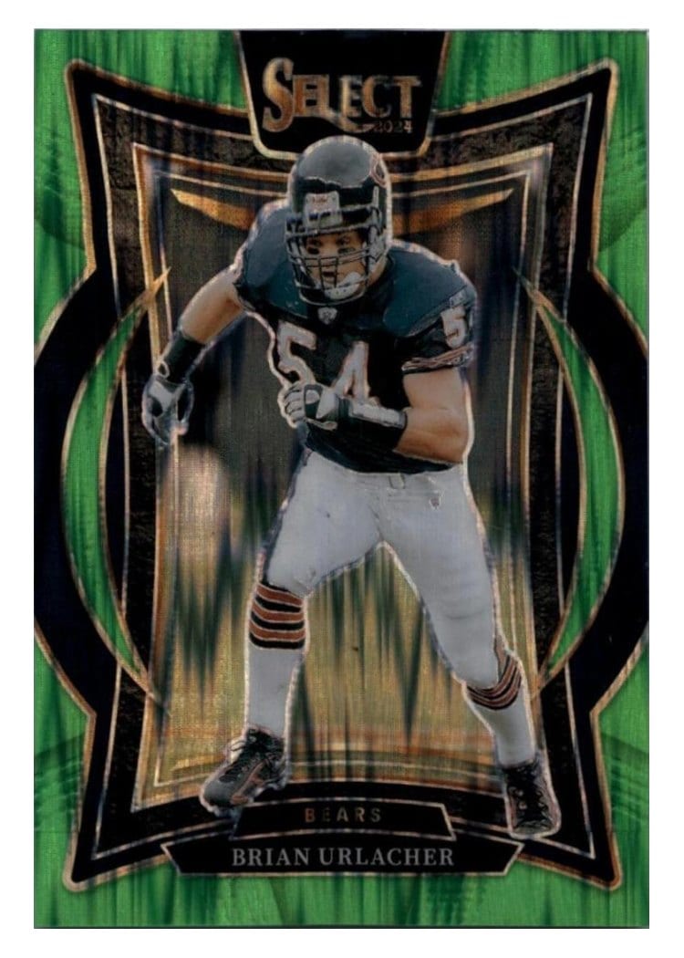 2024 Panini Select Base Set Brian Urlacher Neon Green Prizm Shock #13 card
