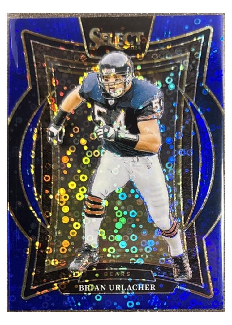 2024 Panini Select Base Set Brian Urlacher Blue Disco Prizm #13 card
