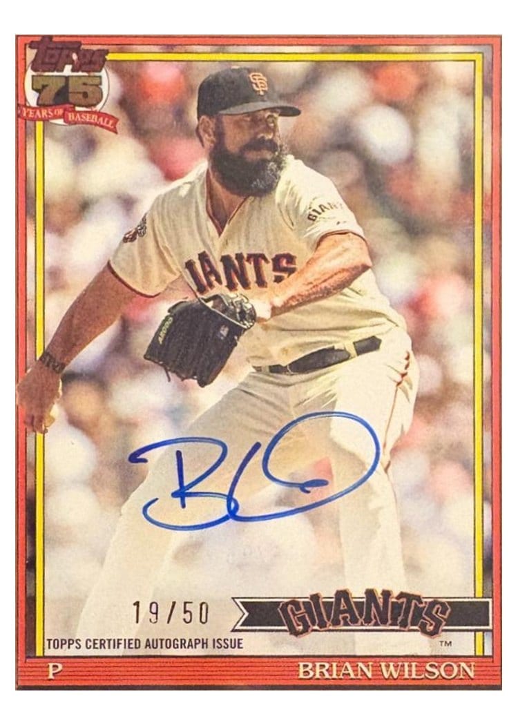 2026 Topps 1991 Topps Autographs Brian Wilson #91A-BWI card
