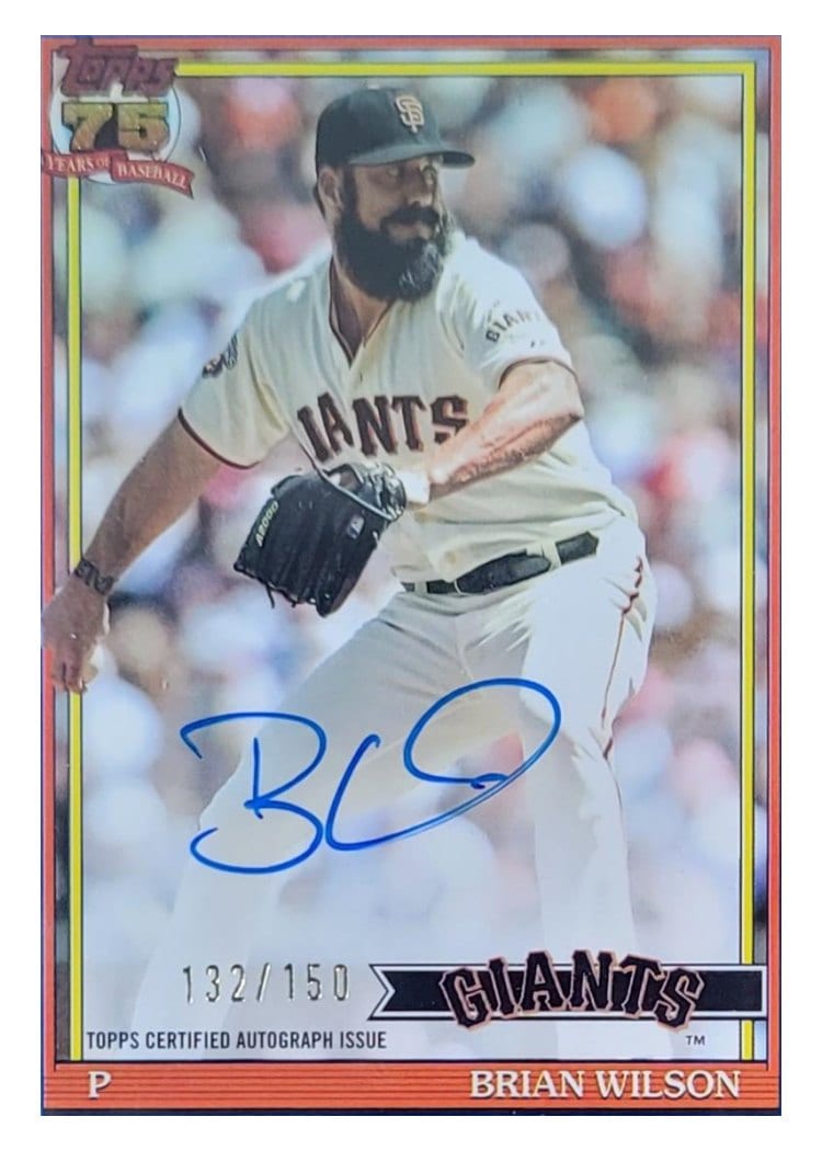 2026 Topps 1991 Topps Autographs Brian Wilson #91A-BWI card
