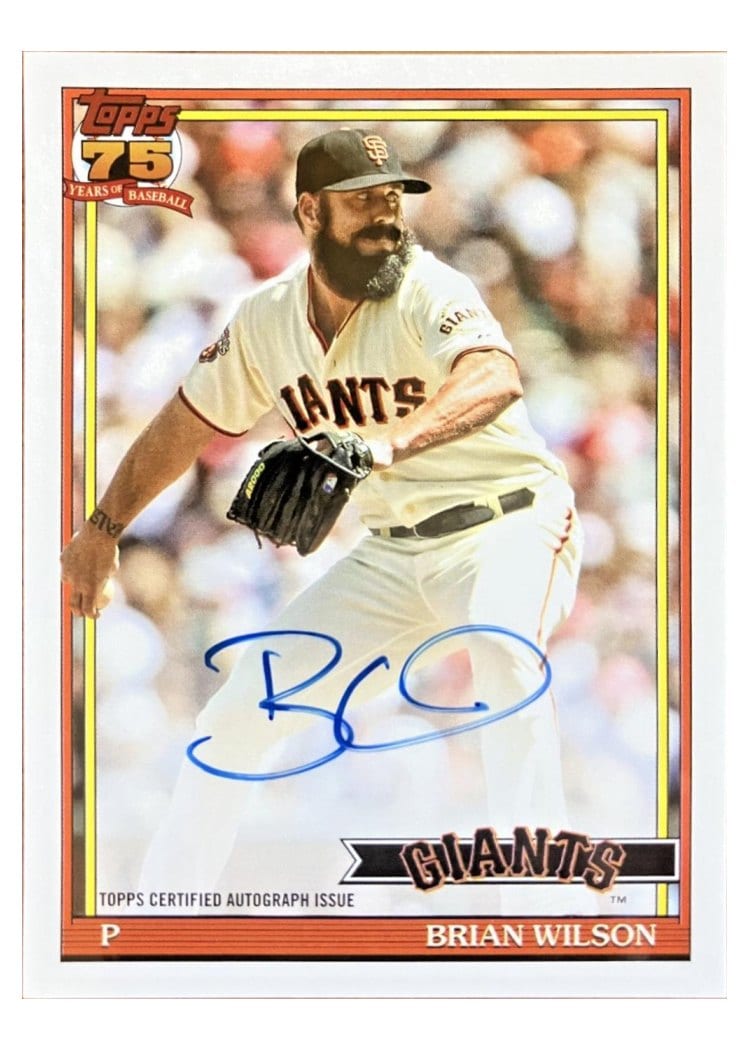 2026 Topps 1991 Topps Autographs Brian Wilson #91A-BWI card