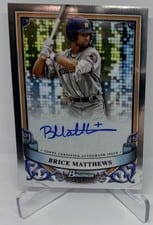 2024 Bowman Sterling Prospect Autographs Brice Matthews #PA-BMA card