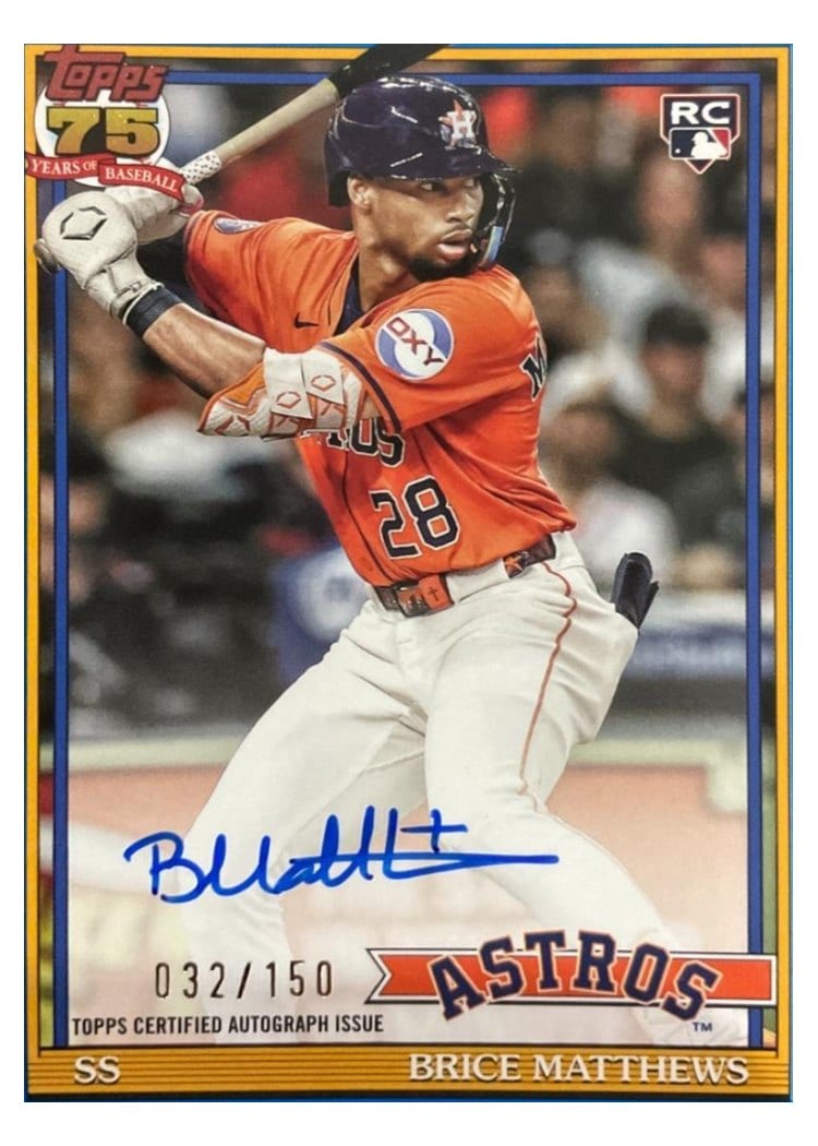 2026 Topps 1991 Topps Autographs Brice Matthews #91A-BM card