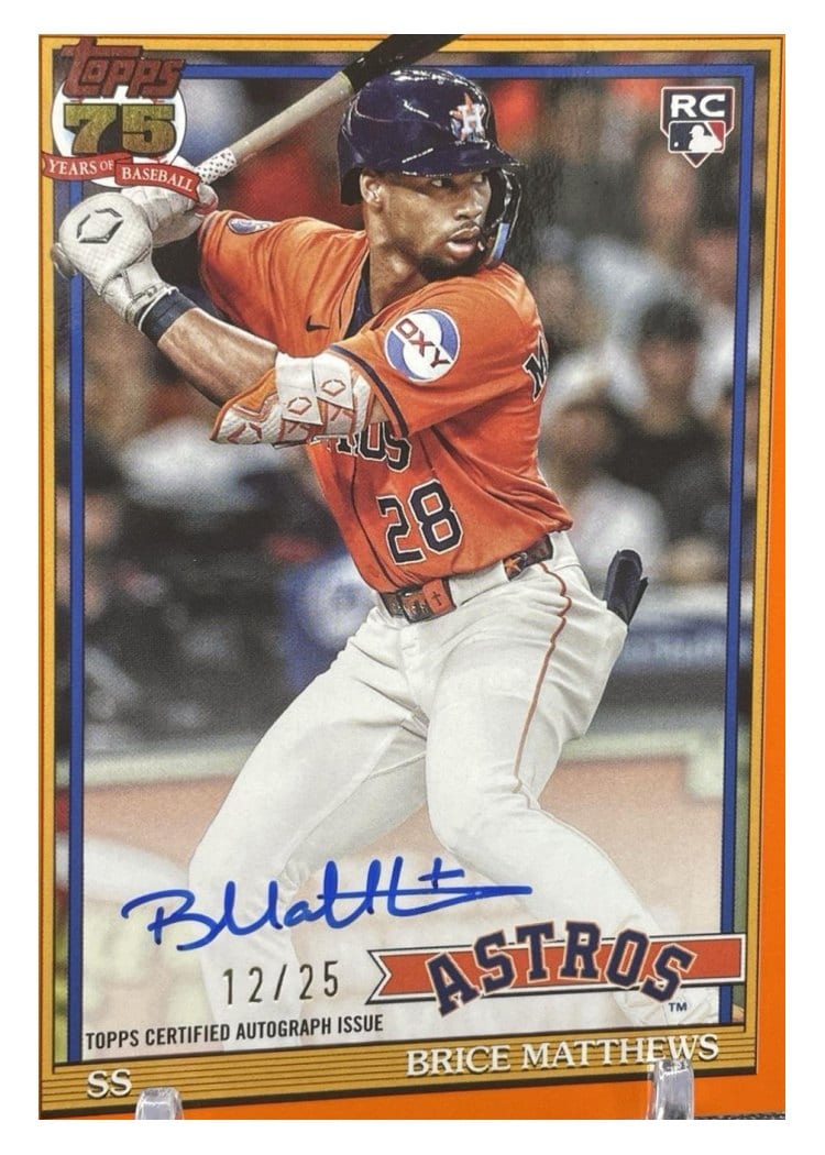 2026 Topps 1991 Topps Autographs Brice Matthews #91A-BM card