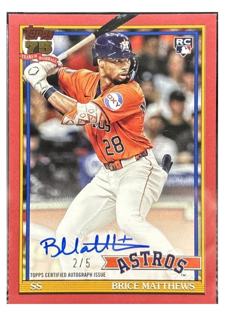 2026 Topps 1991 Topps Autographs Brice Matthews #91A-BM card