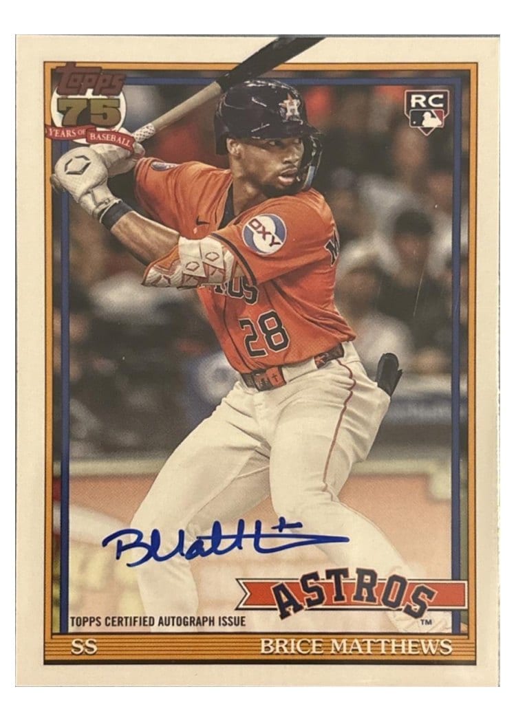 2026 Topps 1991 Topps Autographs Brice Matthews #91A-BM card