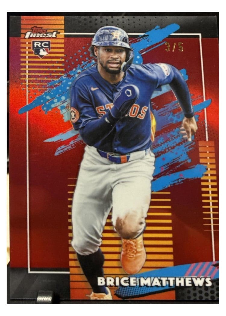 2026 Topps Finest Brice Matthews Red Refractor #140 card